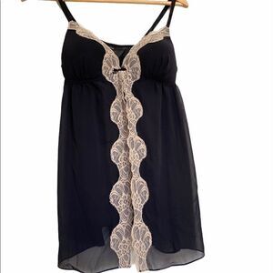 APT 9 Intimates Black and Cream Babydoll Lingerie